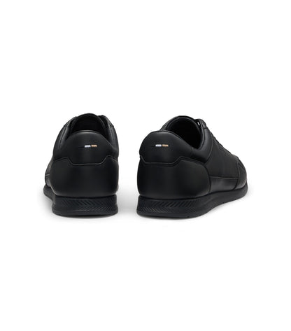 Nappa-leather trainers with gold-tone branding