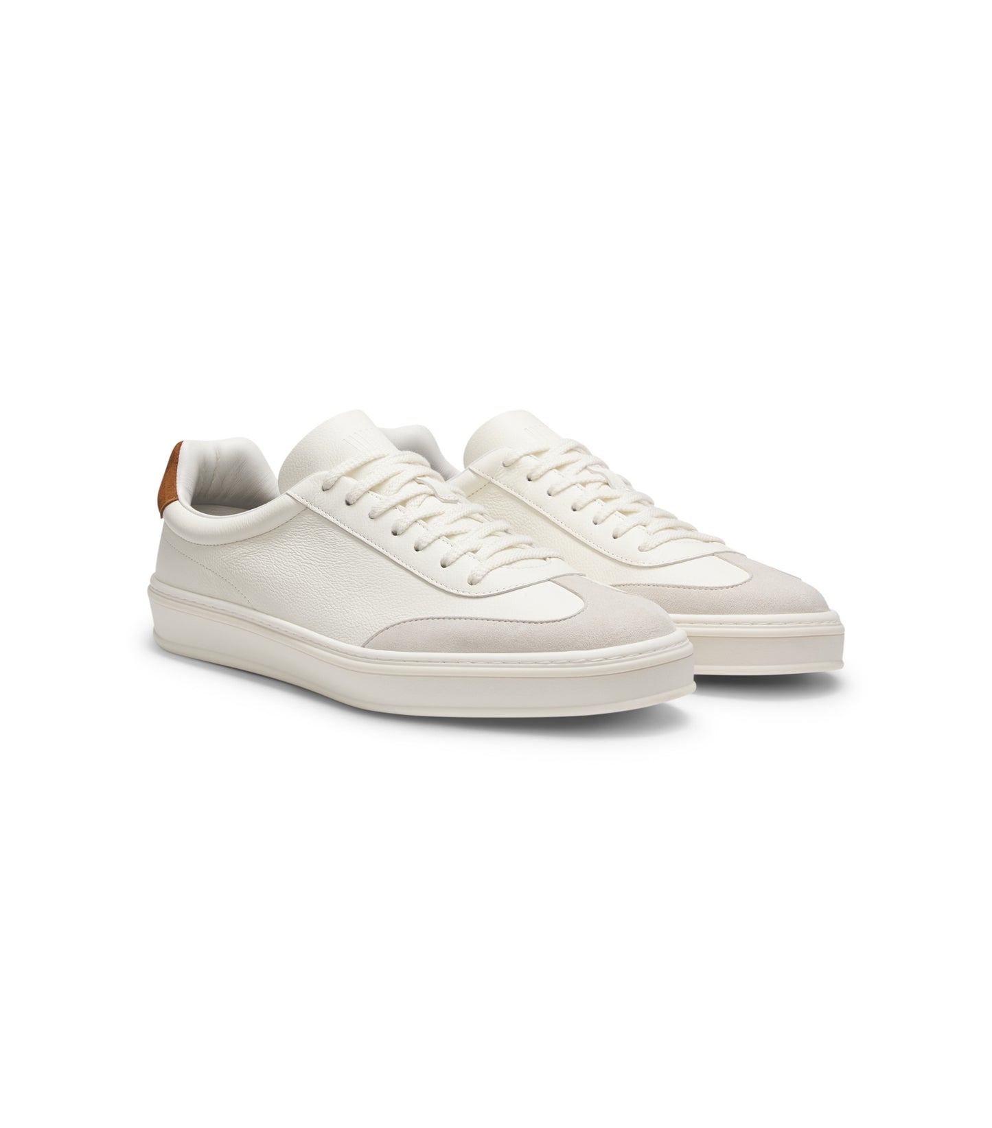 BOSS BY BECKHAM trainers in leather and suede