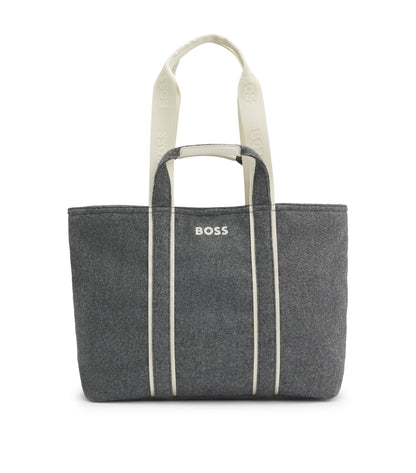 Fabric tote bag with contrast logo