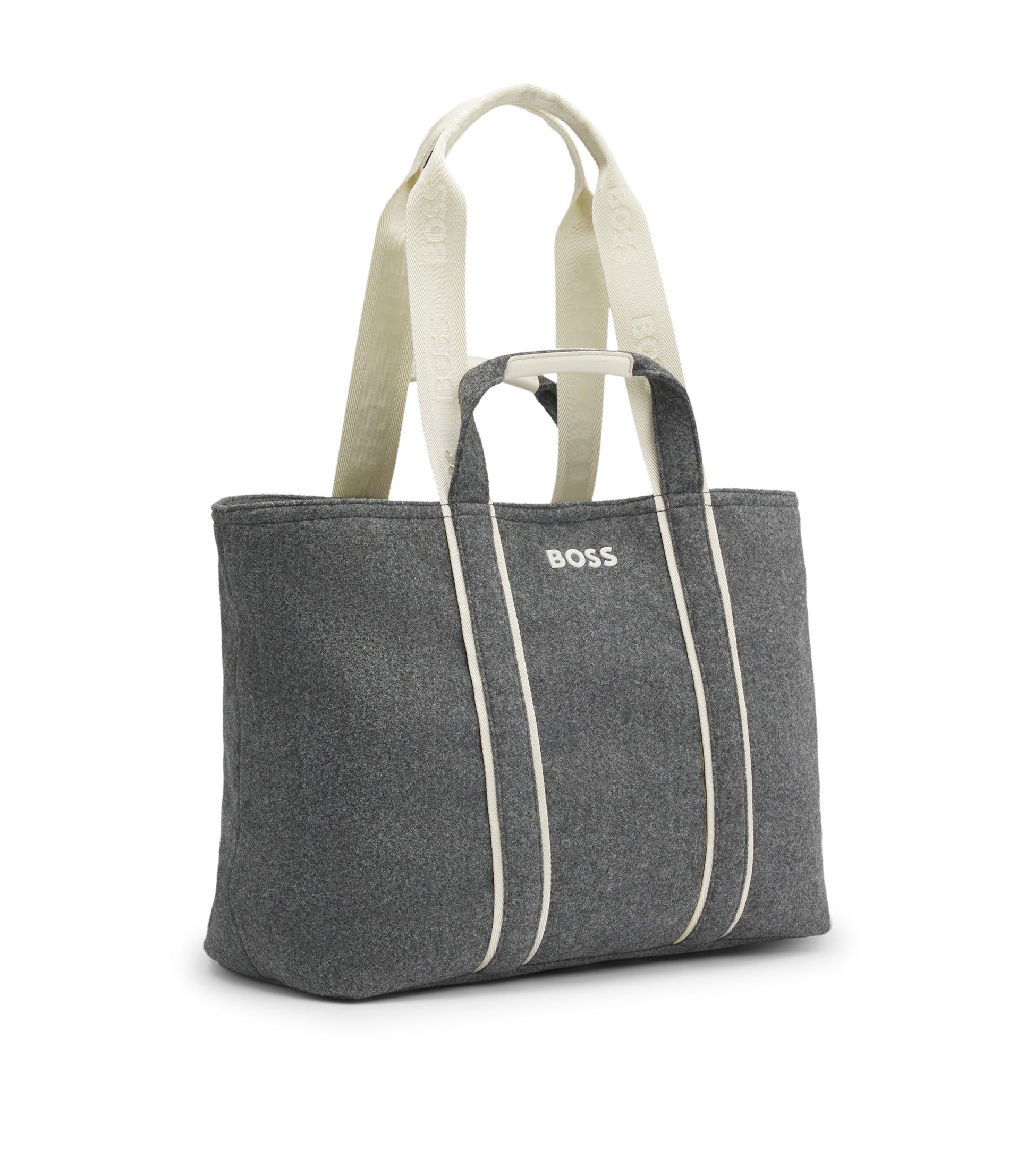Fabric tote bag with contrast logo