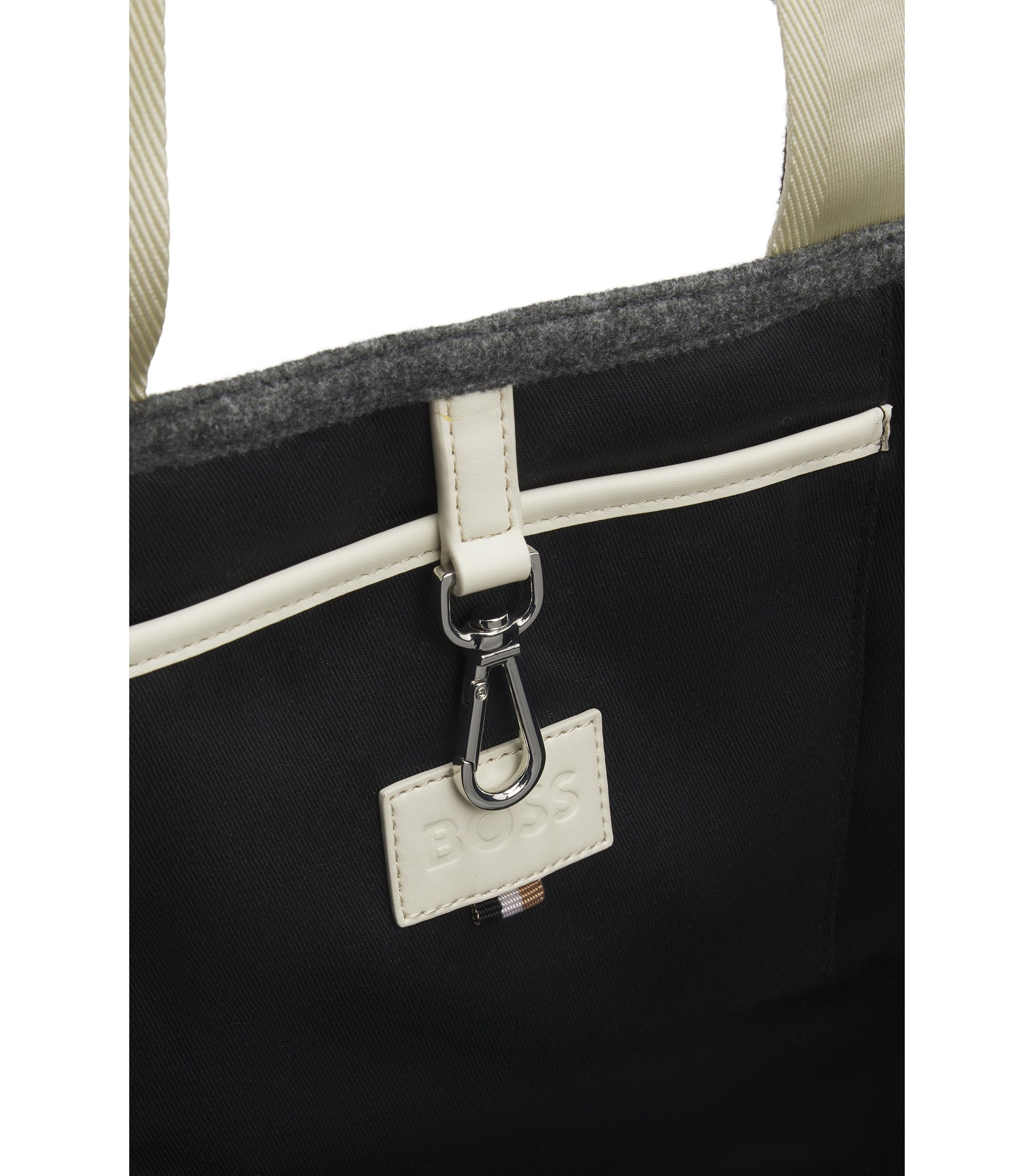 Fabric tote bag with contrast logo