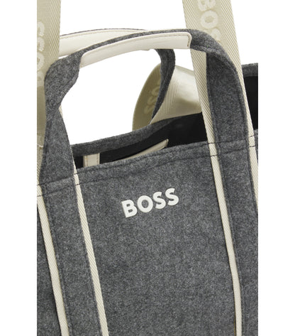 Fabric tote bag with contrast logo