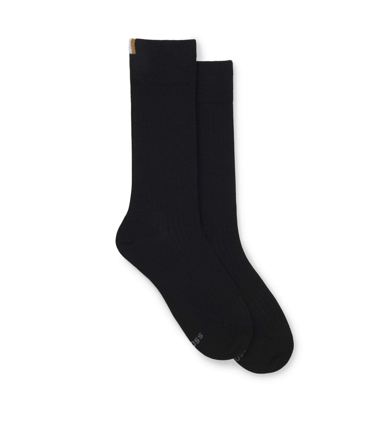 Two-pack of regular-length socks with ribbed structure