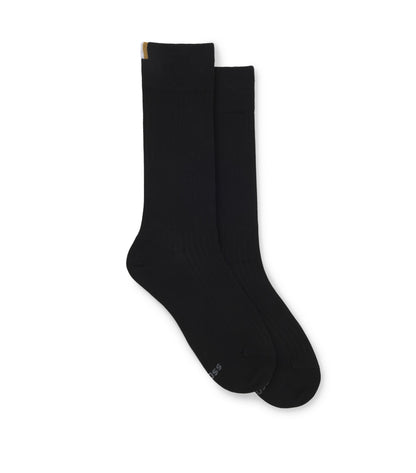 Two-pack of regular-length socks with ribbed structure