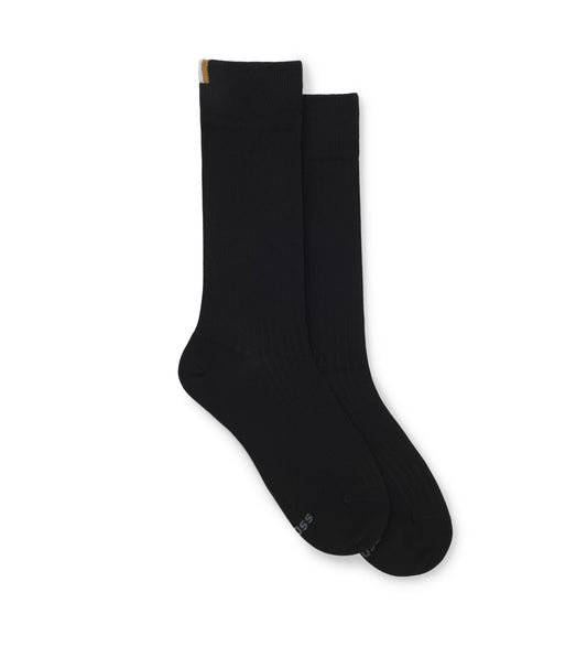 Two-pack of regular-length socks with ribbed structure
