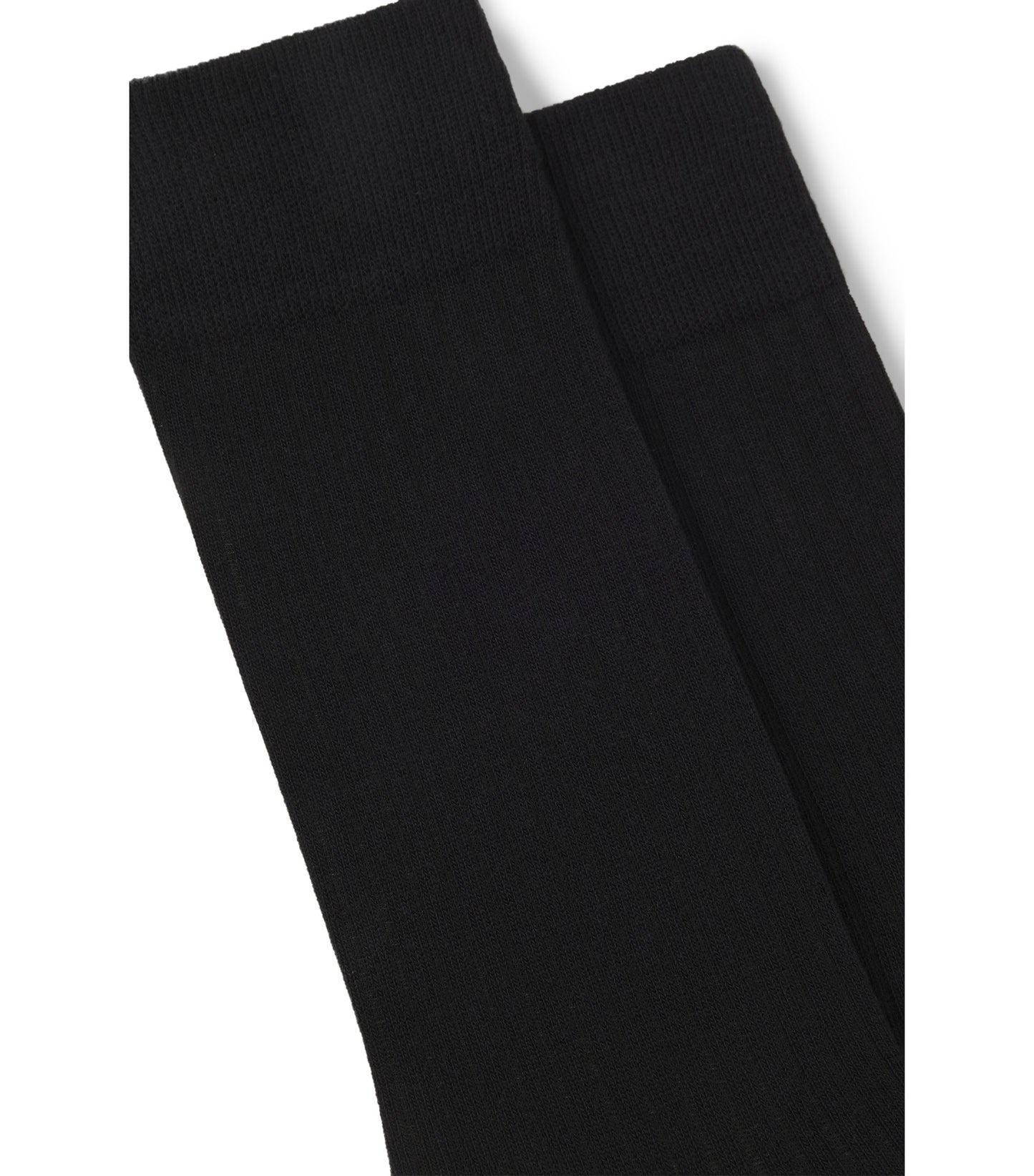 Two-pack of regular-length socks with ribbed structure