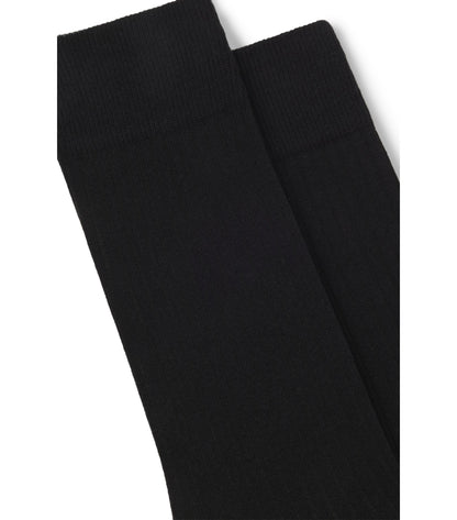 Two-pack of regular-length socks with ribbed structure
