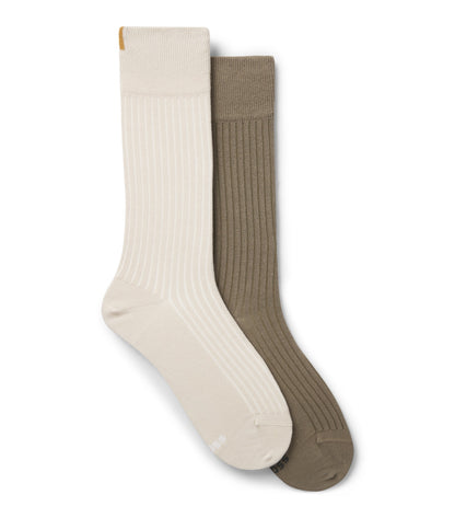 Two-pack of regular-length socks with ribbed structure