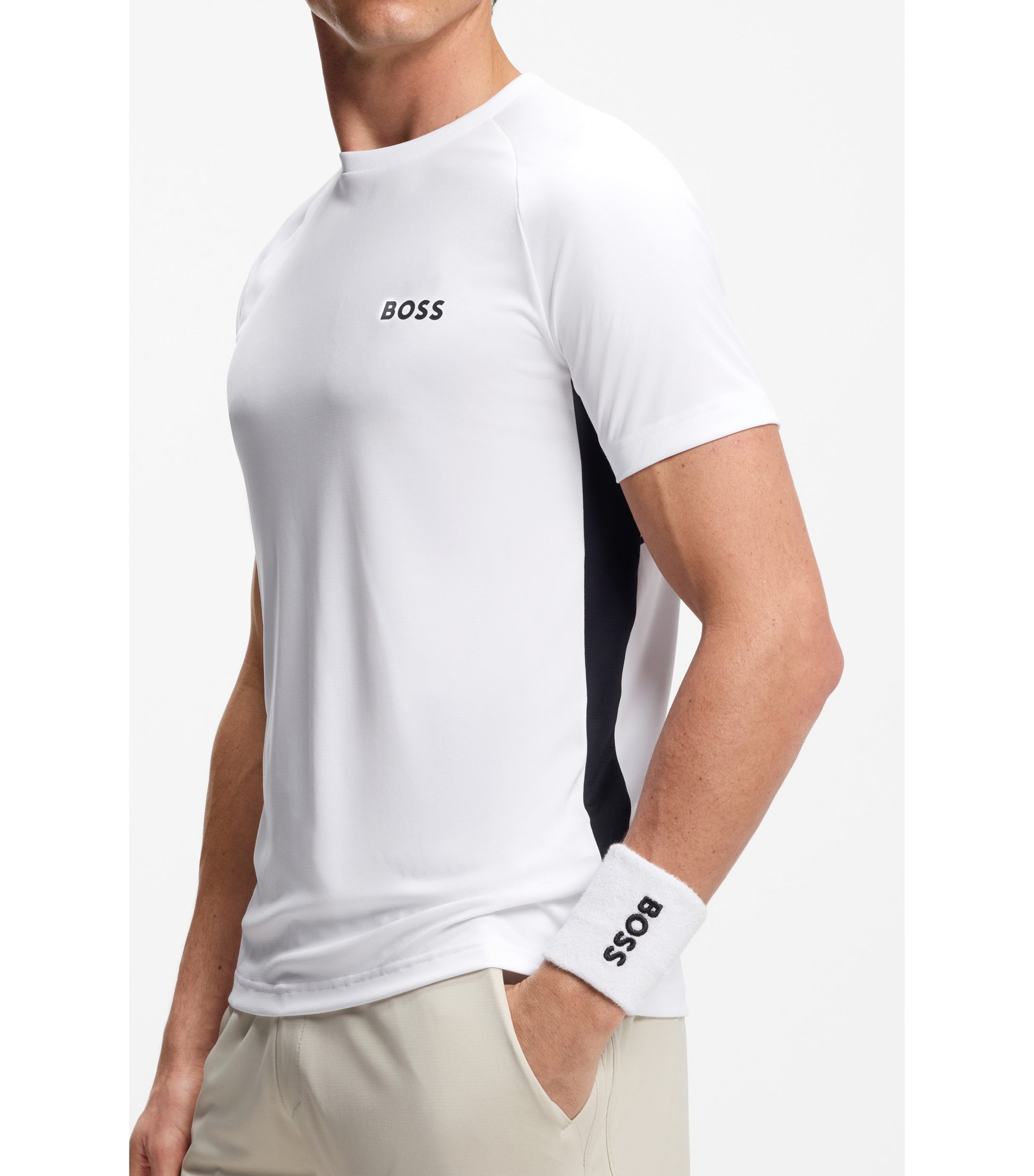 Slim-fit T-shirt in four-way stretch fabric