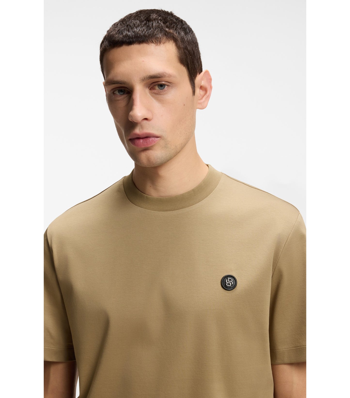 Cotton T-shirt with Double-B-monogram badge