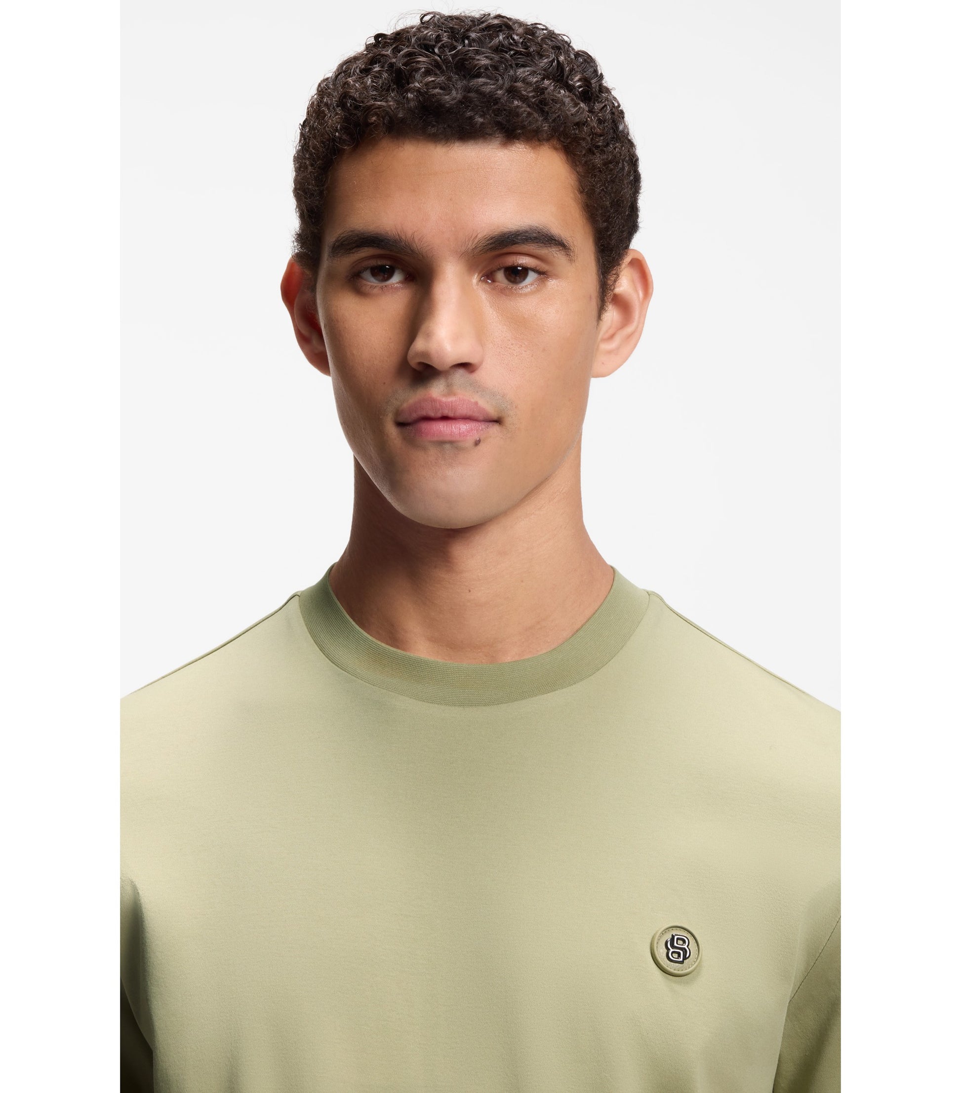 Cotton T-shirt with Double-B-monogram badge