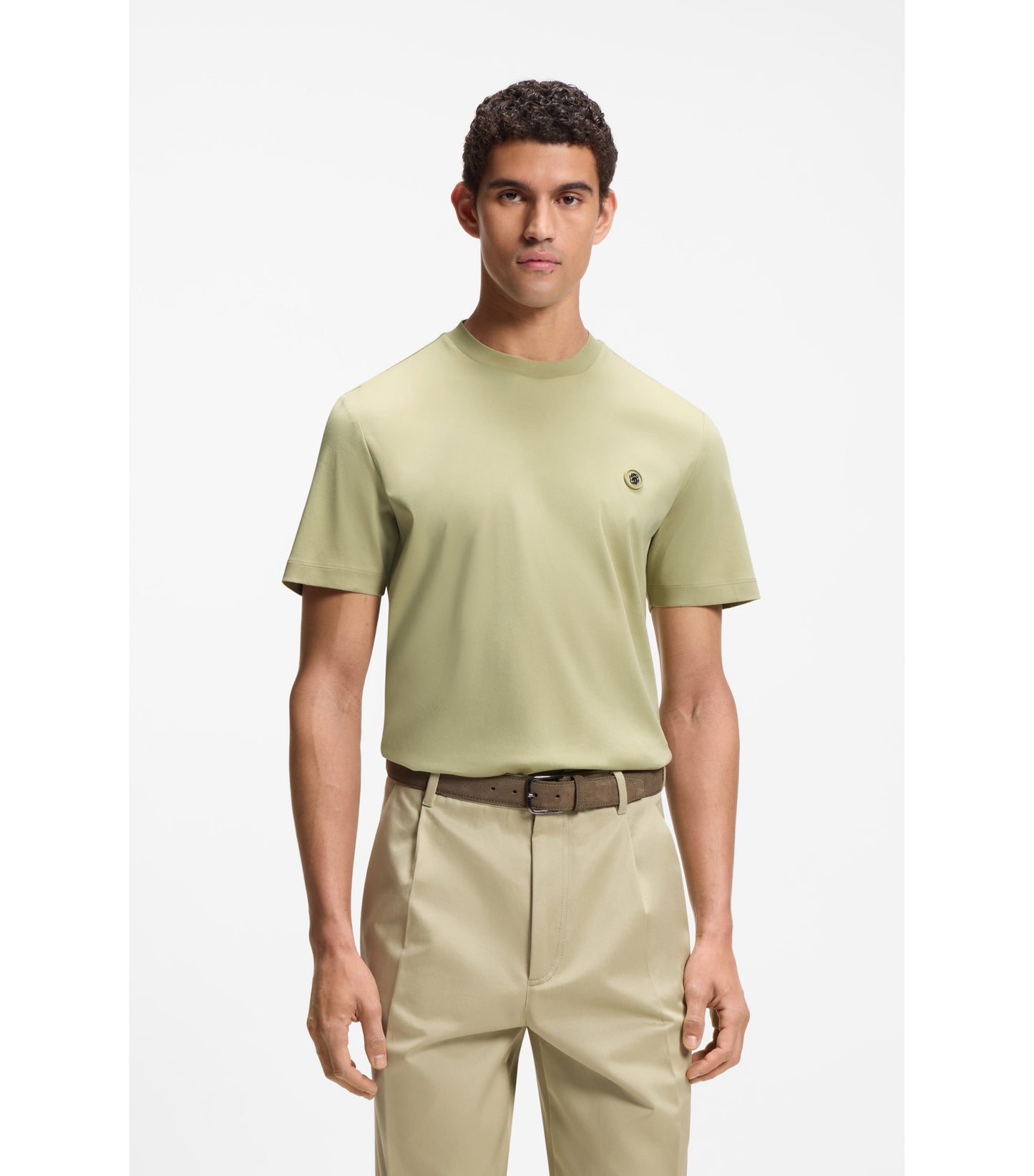 Cotton T-shirt with Double-B-monogram badge