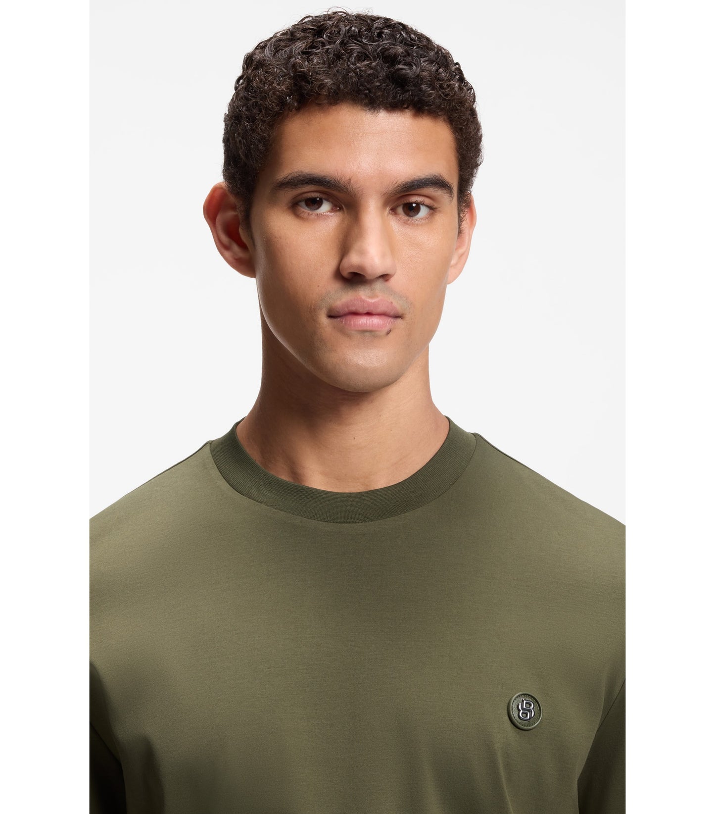 Cotton T-shirt with Double-B-monogram badge