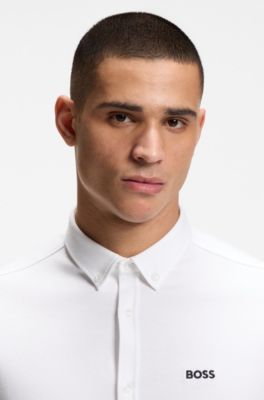 Regular-fit shirt in cotton jersey