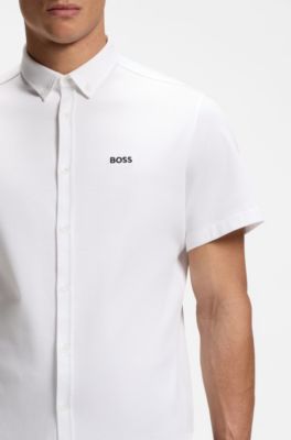 Regular-fit shirt in cotton jersey