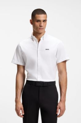 Regular-fit shirt in cotton jersey