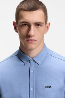 Regular-fit shirt in cotton jersey
