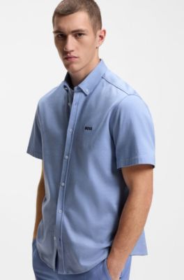Regular-fit shirt in cotton jersey