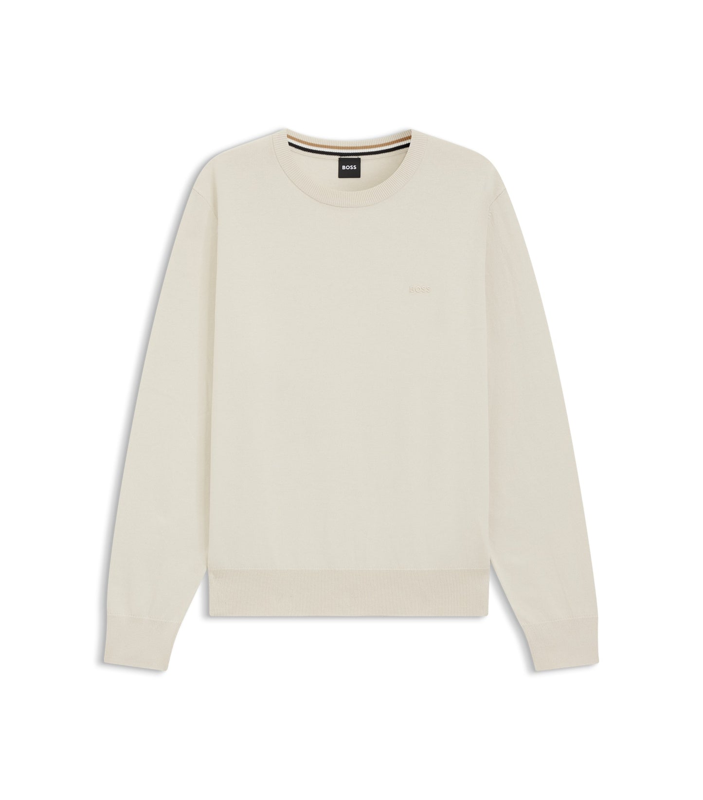 Cotton sweater with embroidered logo