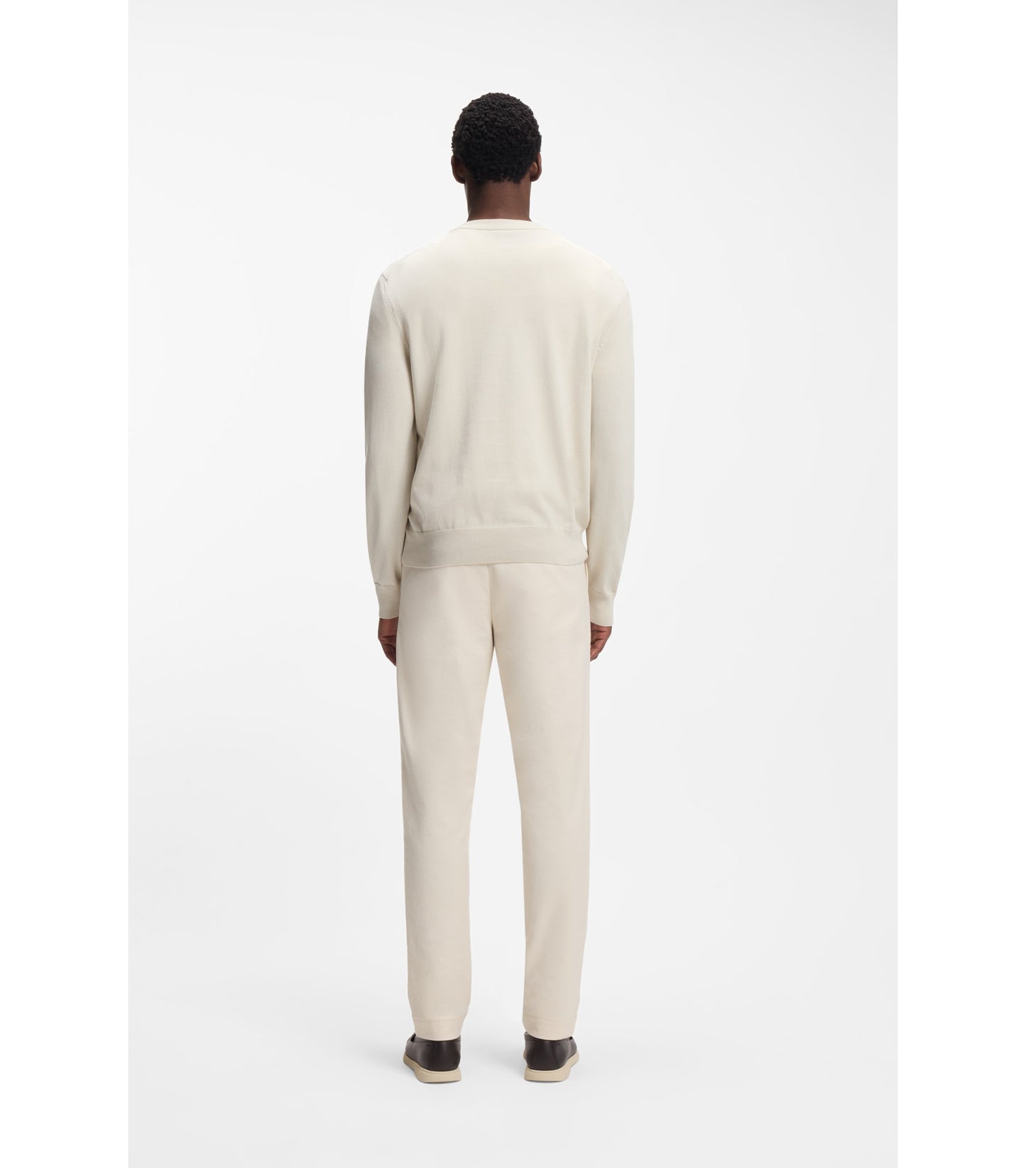 Cotton sweater with embroidered logo