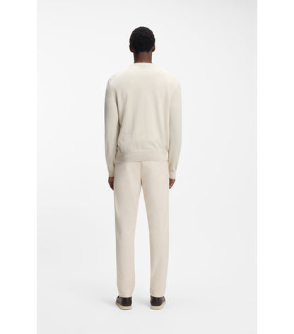 Cotton sweater with embroidered logo