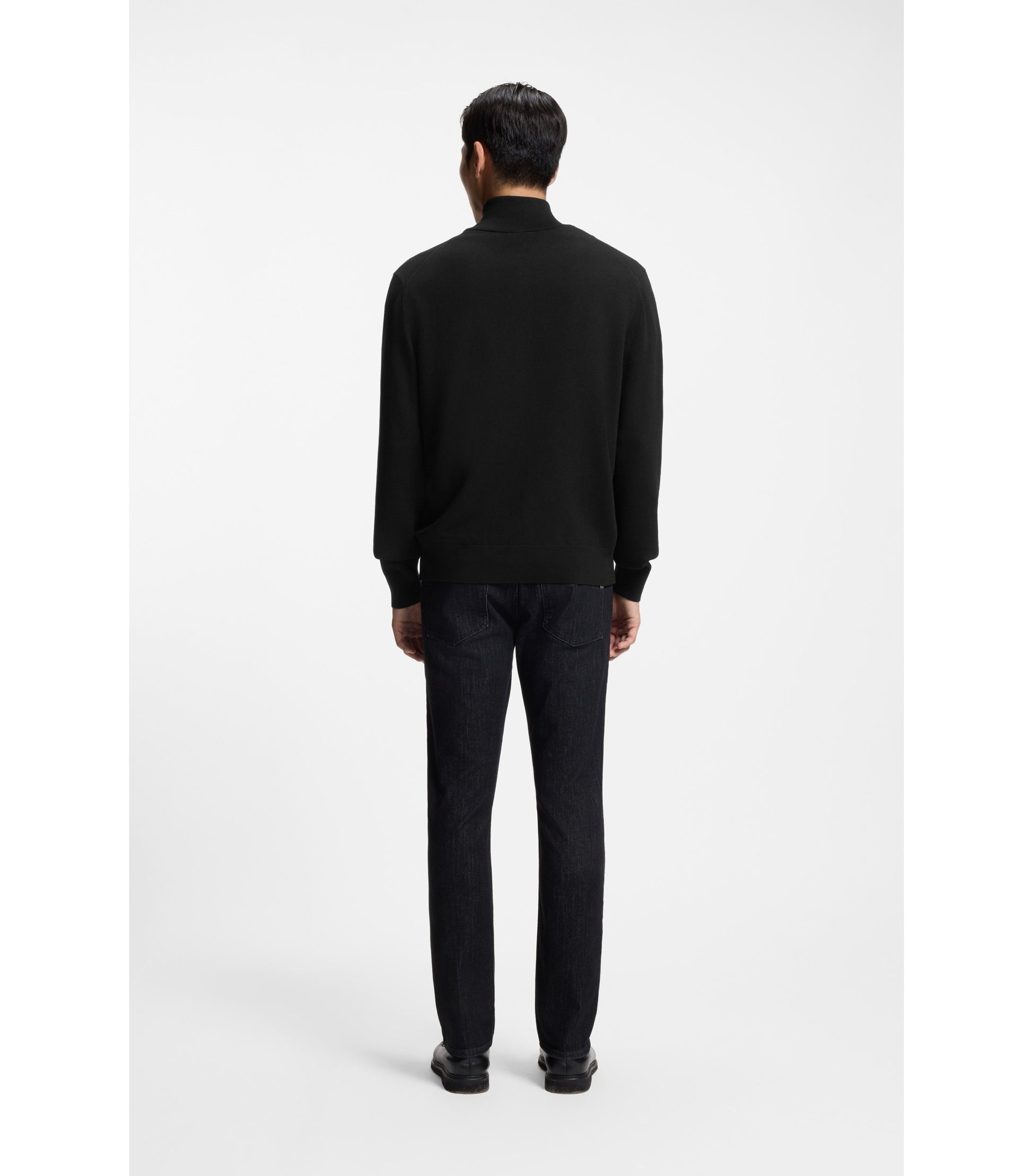 Knitted-cotton cardigan with embroidered logo