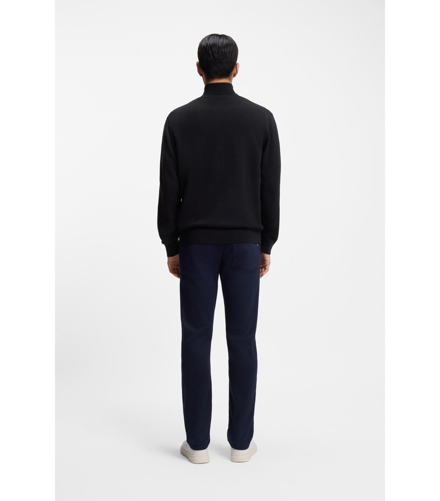 Knitted-cotton cardigan with embroidered logo