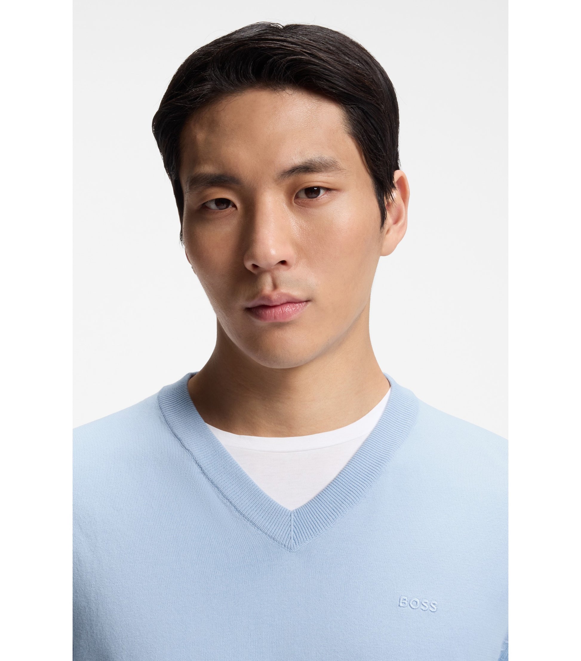 V-neck sweater in cotton