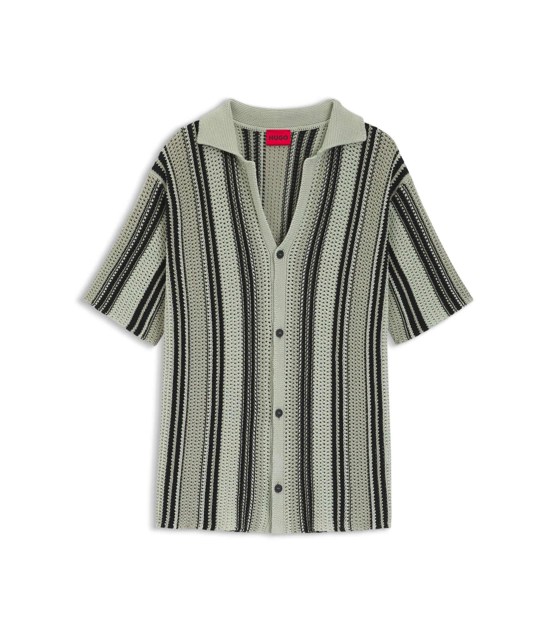 Relaxed-fit shirt in open-knit cotton