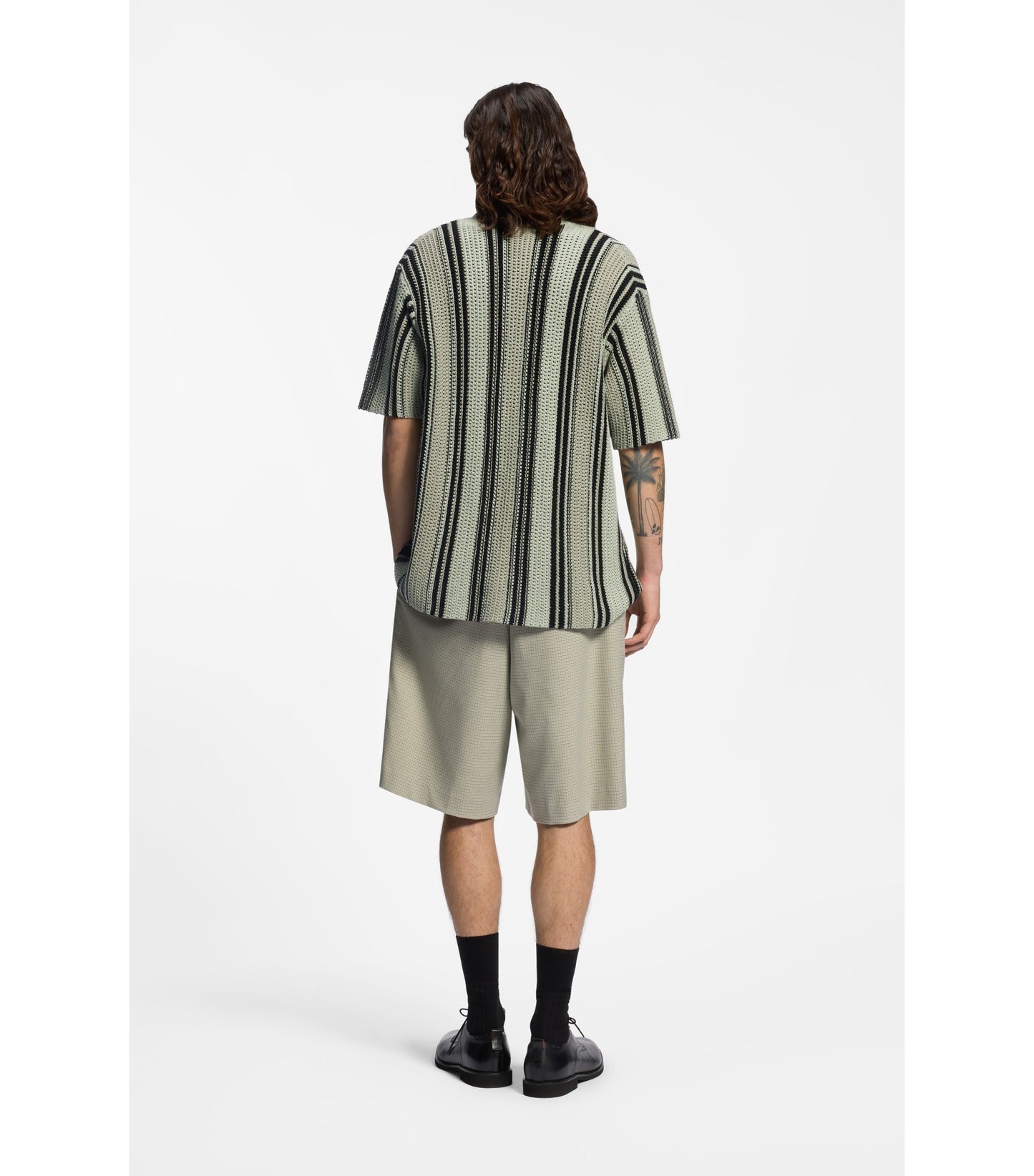Relaxed-fit shirt in open-knit cotton
