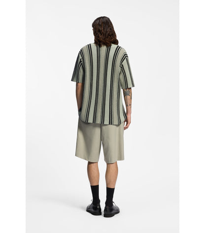 Relaxed-fit shirt in open-knit cotton
