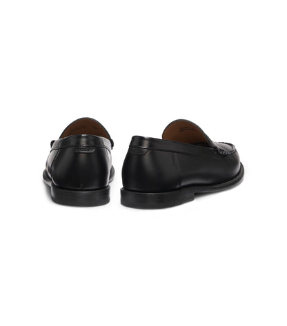 Leather loafers with penny trim