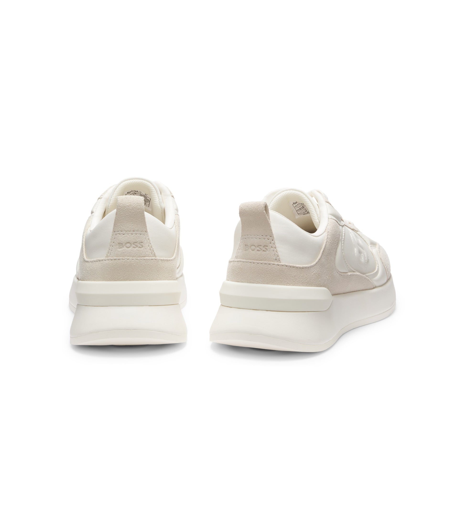 Mixed-material trainers with Double B monogram