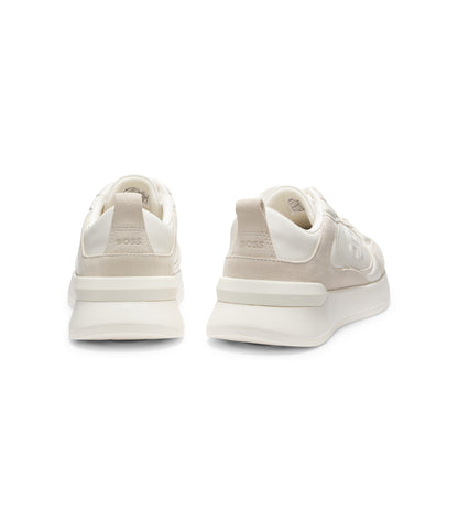Mixed-material trainers with Double B monogram