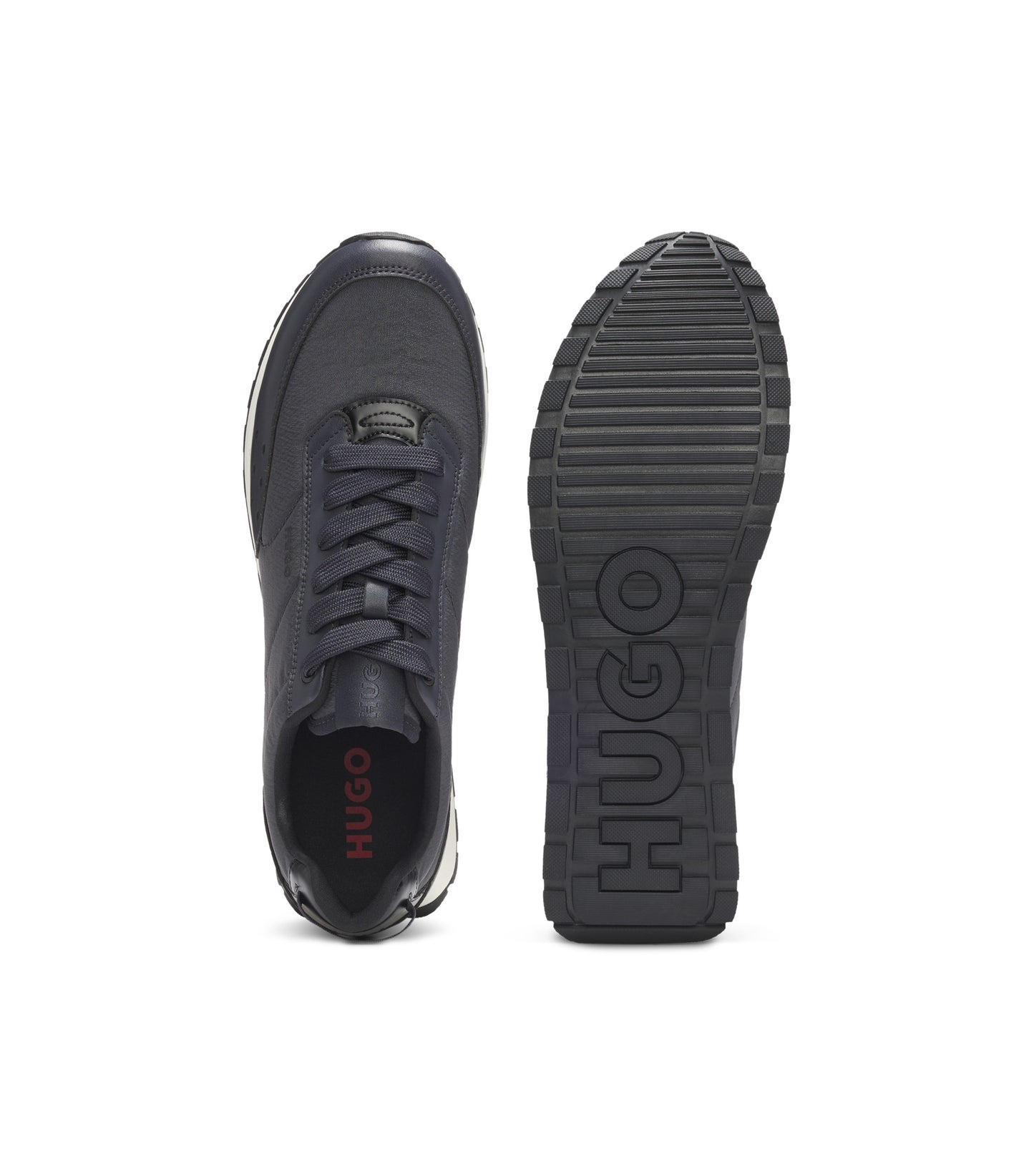 Running-inspired trainers with zigzag detailing