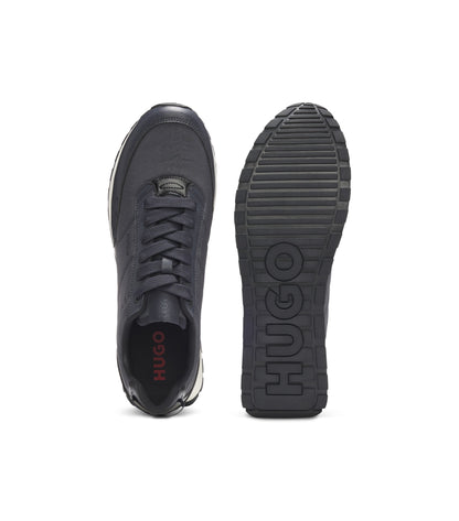 Running-inspired trainers with zigzag detailing