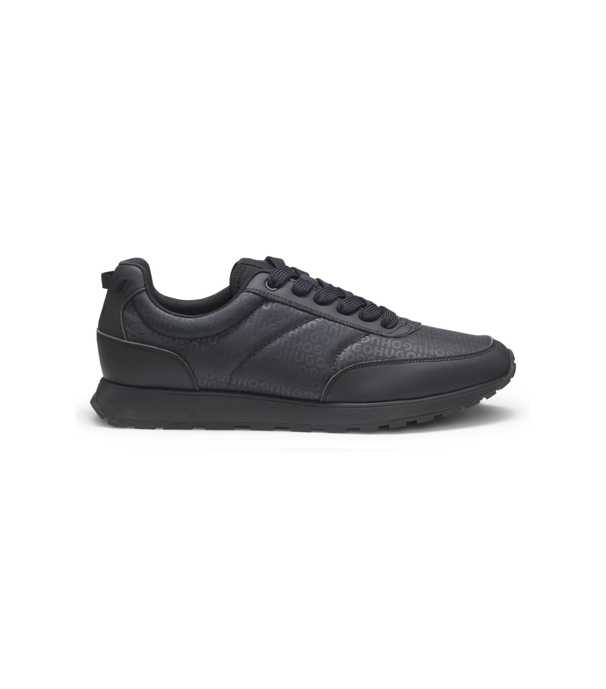 Low-top trainers with monogrammed uppers
