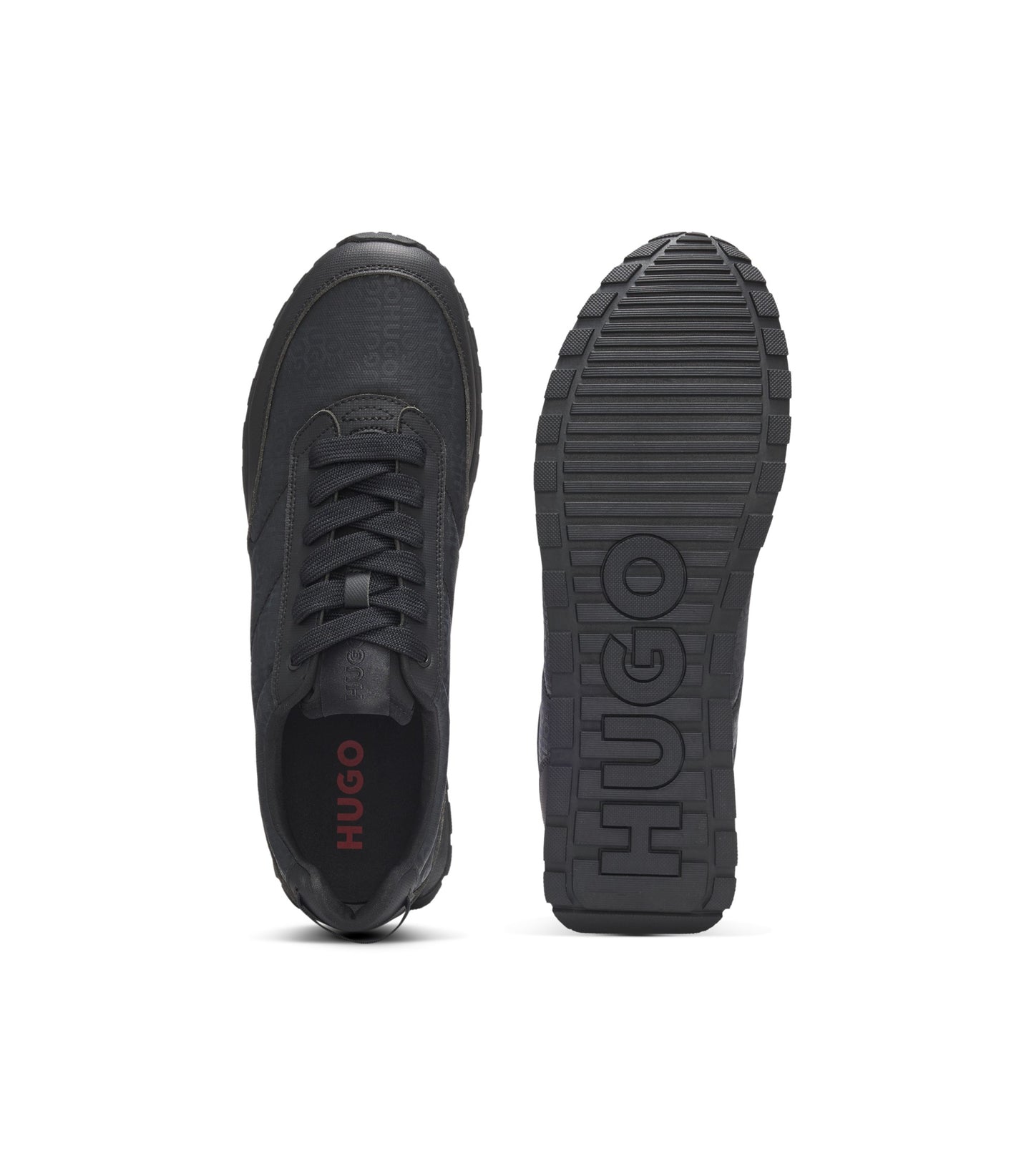 Low-top trainers with monogrammed uppers