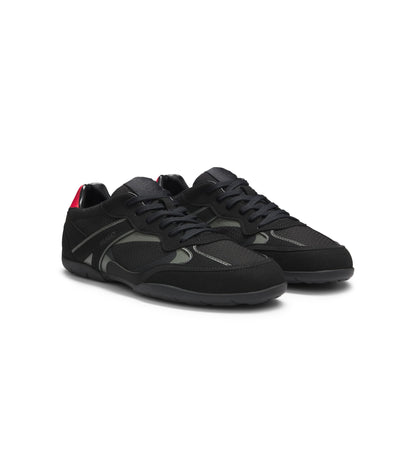 Trainers in mesh and faux suede