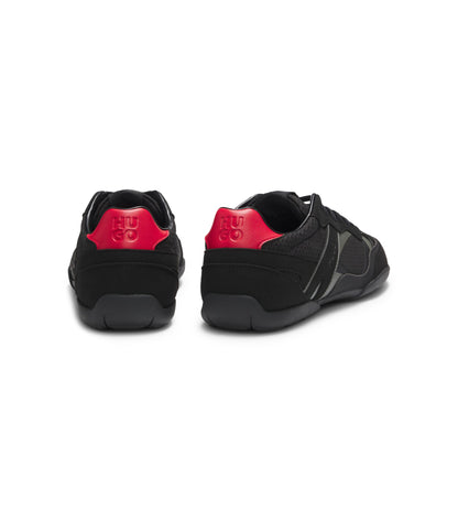 Trainers in mesh and faux suede