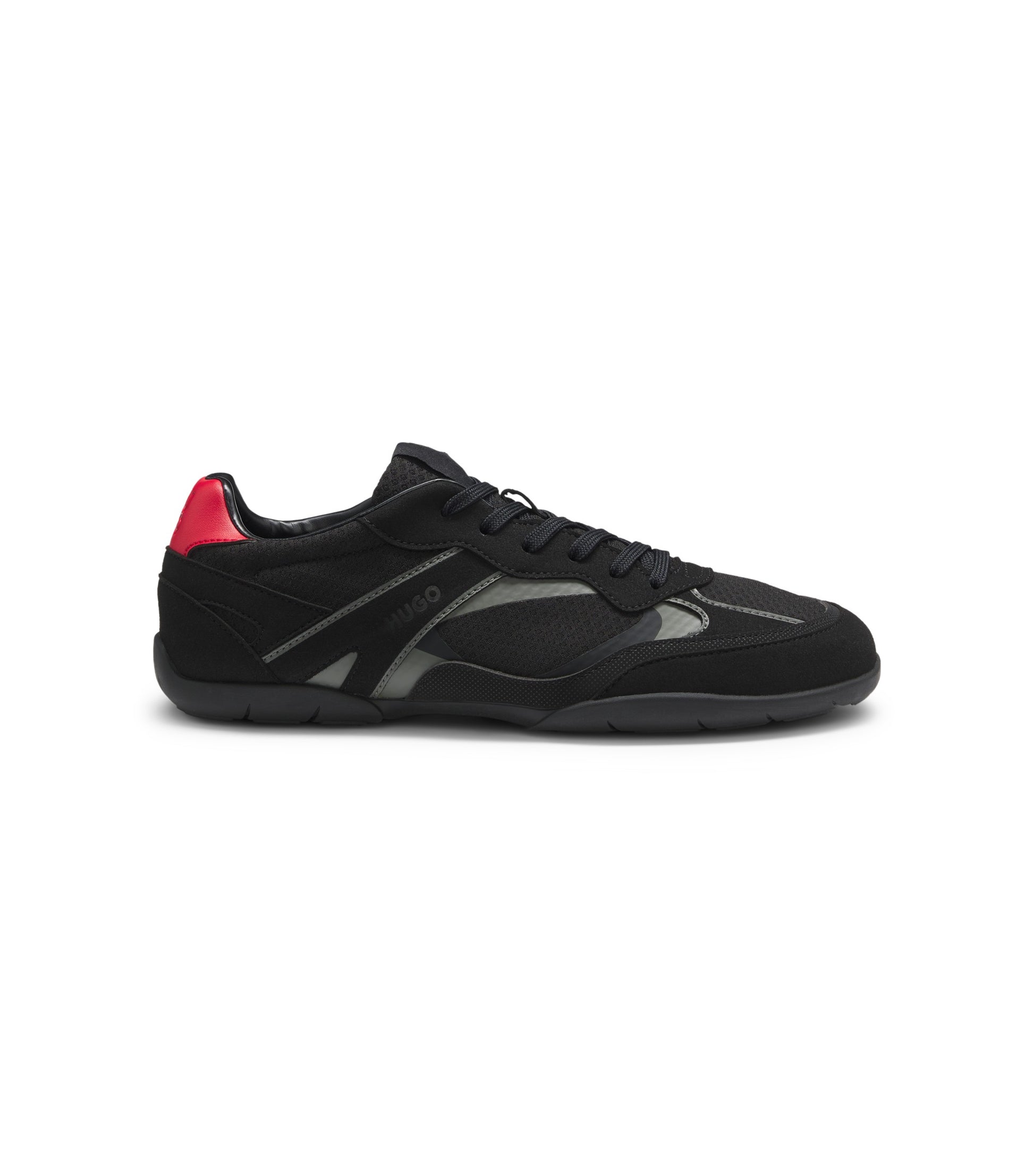 Trainers in mesh and faux suede
