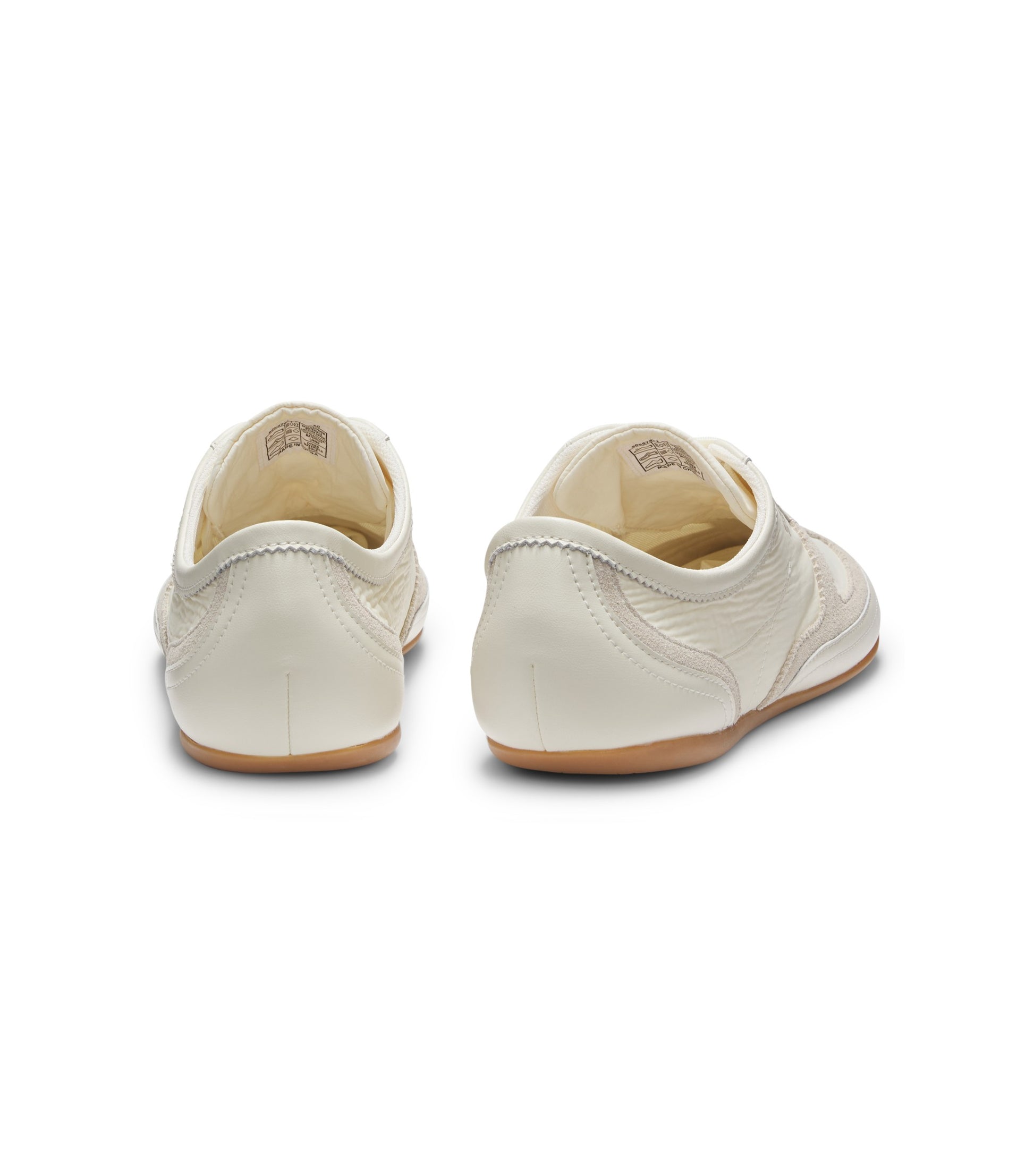 Low-top trainers with leather and suede