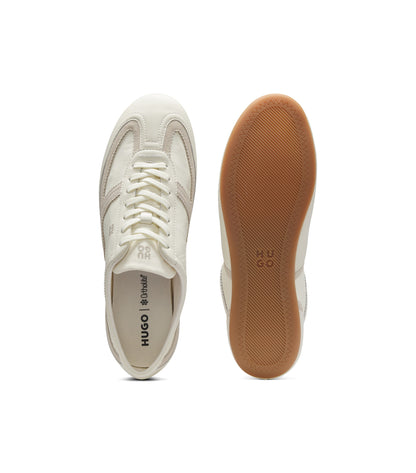 Low-top trainers with leather and suede