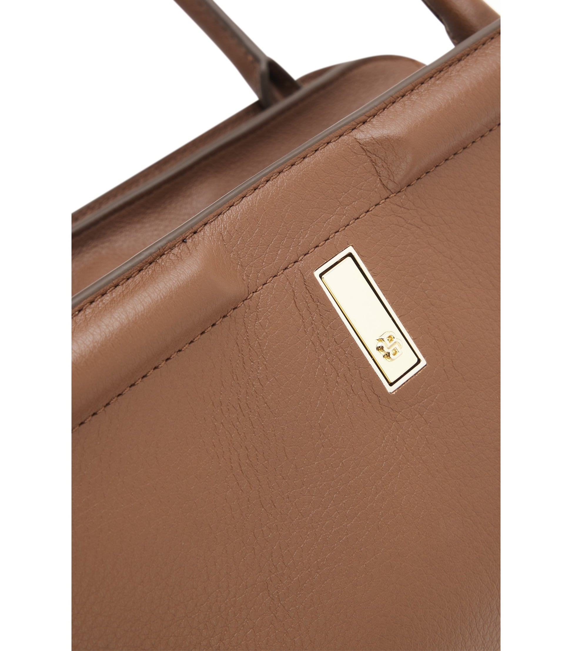 Ariell bowling bag in leather with Double B monogram