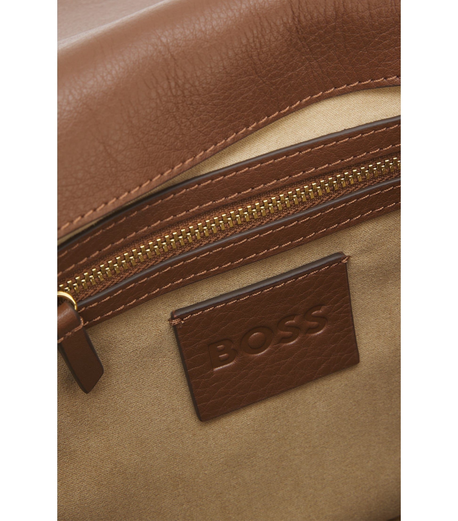 Suede saddle bag with Double B monogram