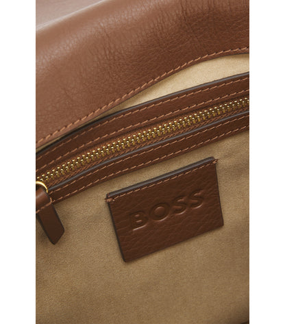 Suede saddle bag with Double B monogram
