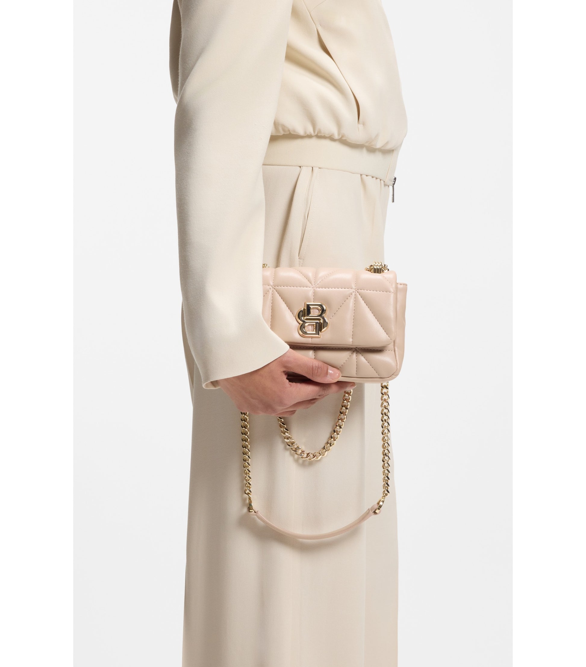 Small quilted shoulder bag with Double B monogram