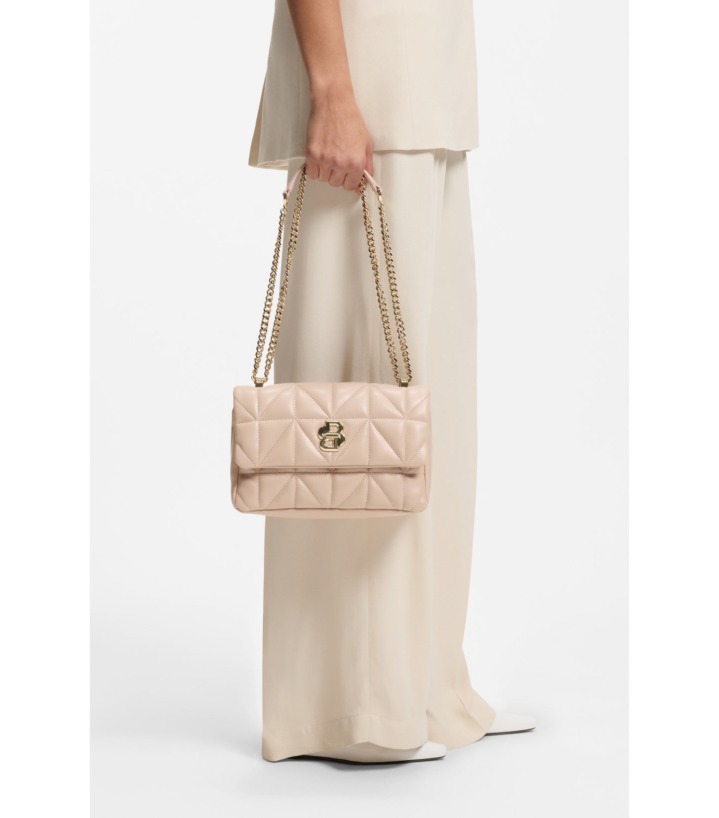 Quilted shoulder bag with Double B monogram