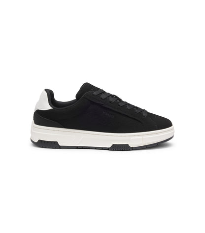 Low-top trainers in faux suede