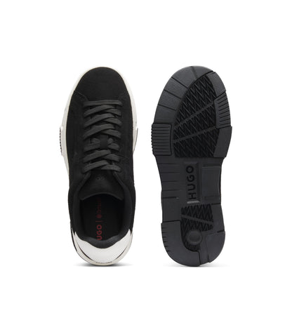 Low-top trainers in faux suede